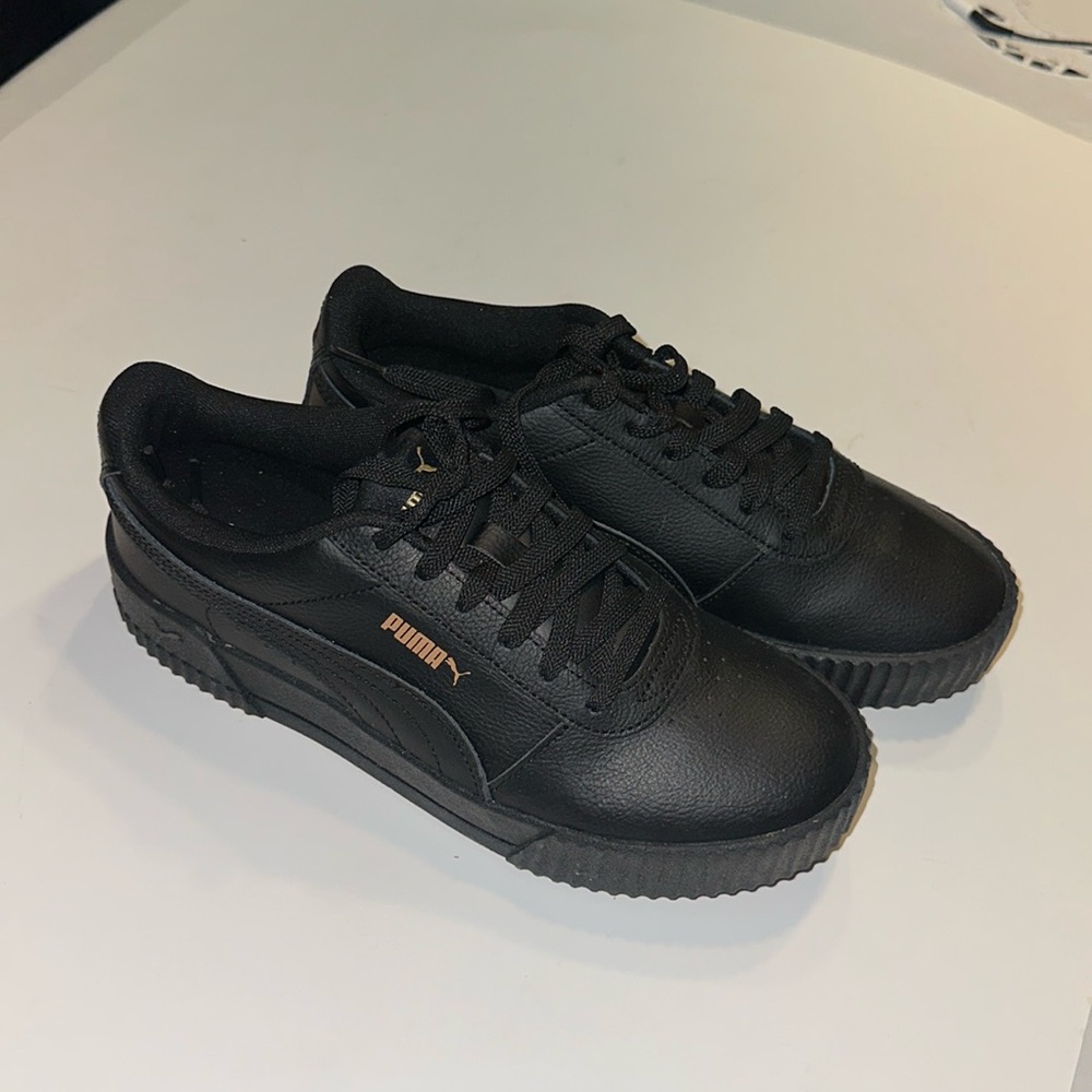 PUMA black-Puma gold and black